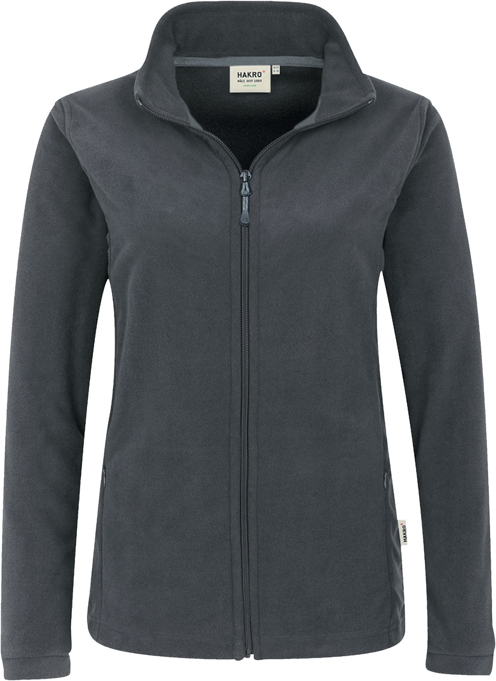 0240-28-anthrazitFUaBmdB6C3KSm HAKRO Damen Fleecejacke Delta 0240-anthrazit
