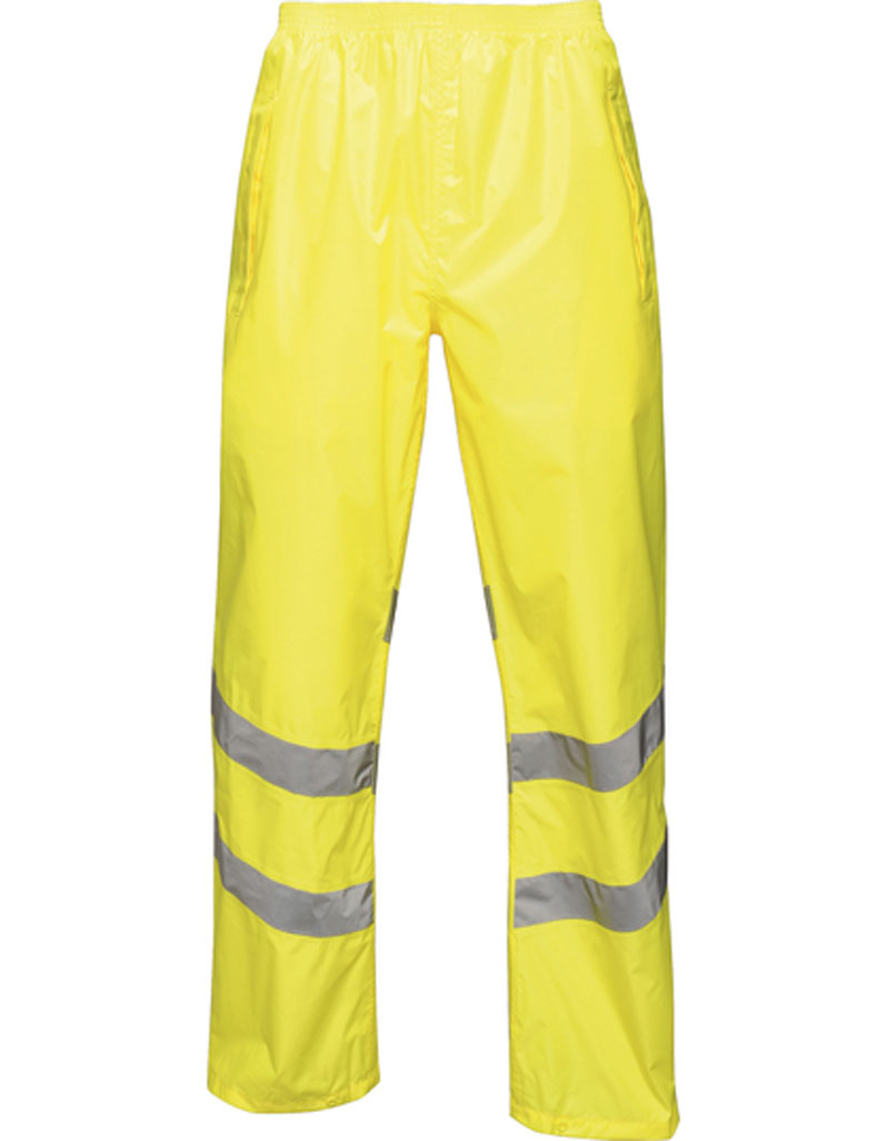 RG498-yellow Hi-Vis Pro Packaway Trousers Regatta RG498