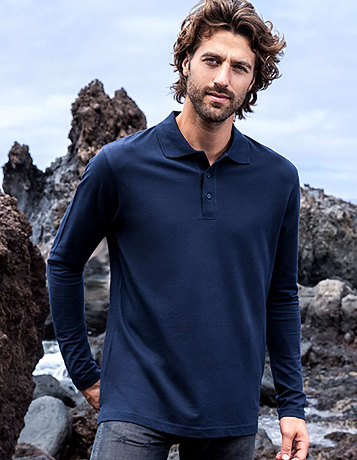 4600-DET1 Promodoro Men's Heavy Polo LS 4600