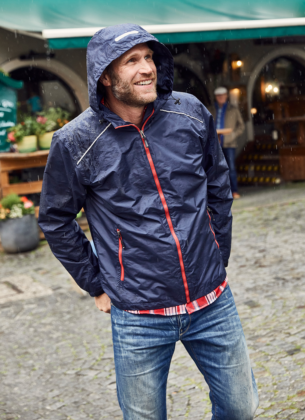 JN1118-Model Men's Rain Jacket JN1118