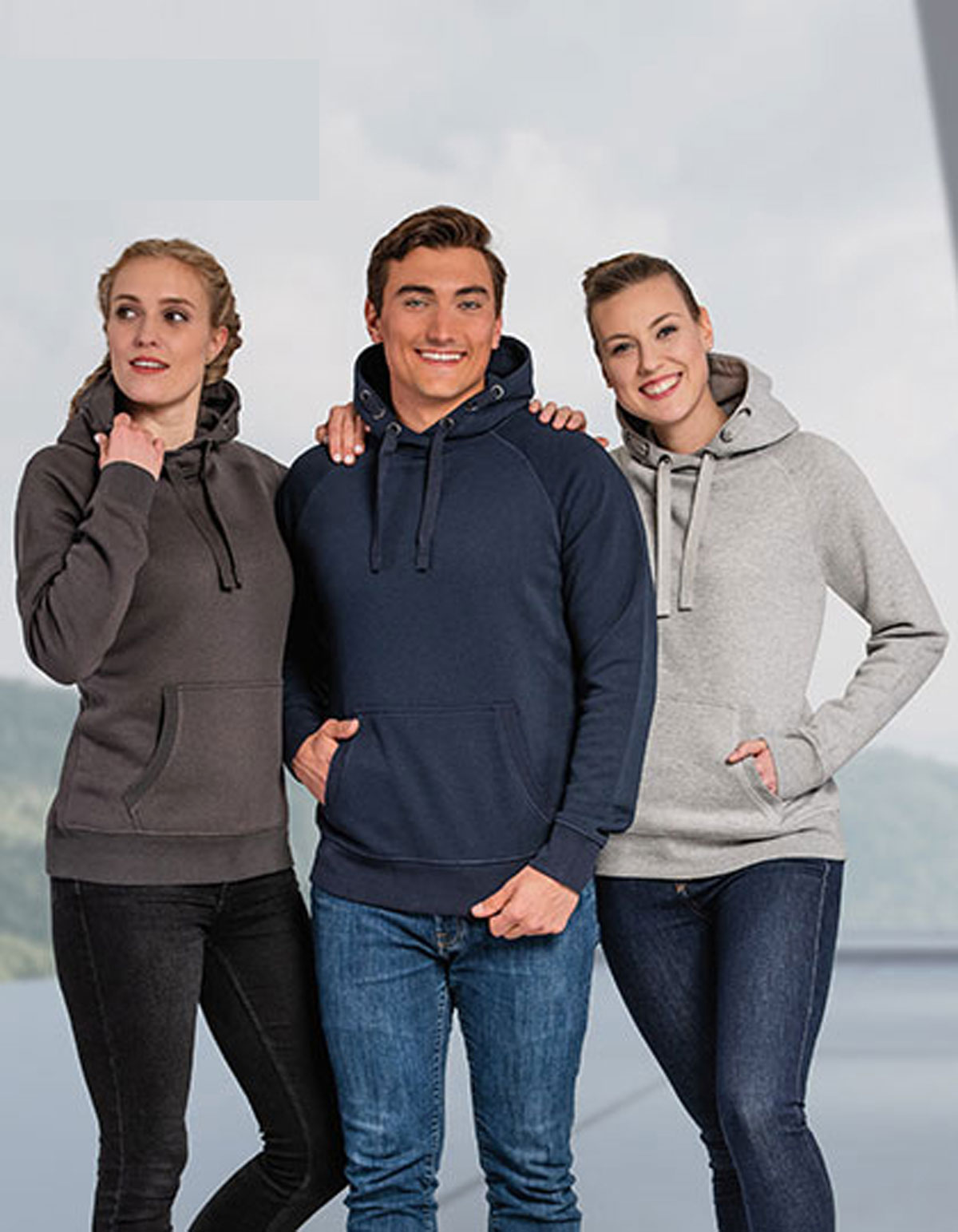 HRM903-DET Unisex Premium Raglan Hoody HRM903