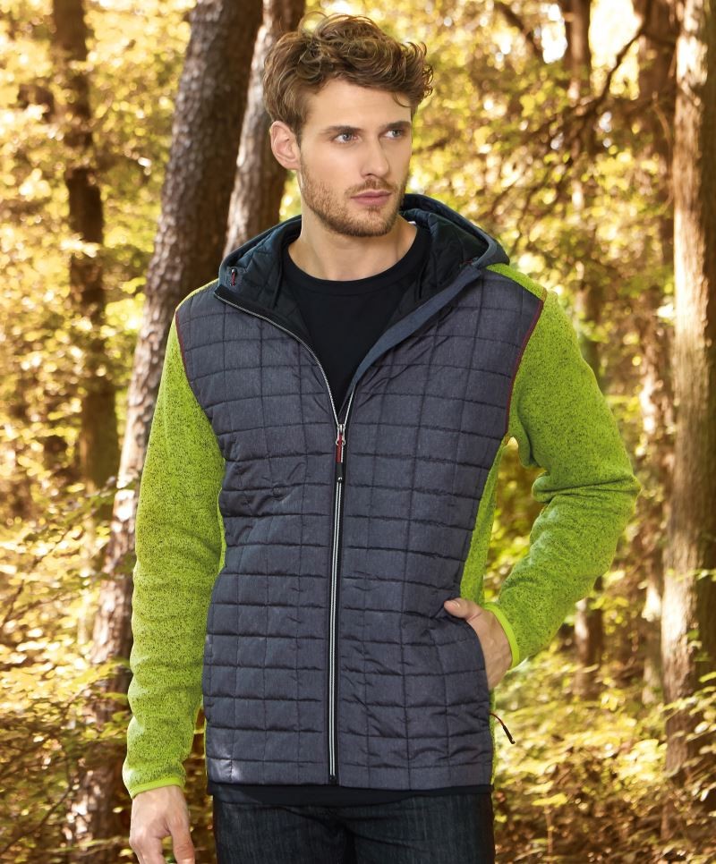 JN772-foto Herren Hybrid Strickfleecejacke James&Nicholson JN772