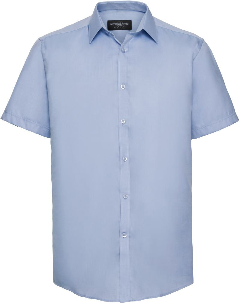 Russell Men´s Short Sleeve Tailored Herringbone Shirt 963M