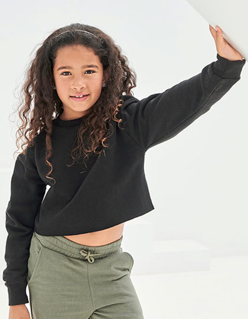 Kids´ Cropped Slounge Sweat Skinnifit SM515 Kids´ Cropped Slounge Sweat Skinnifit SM515