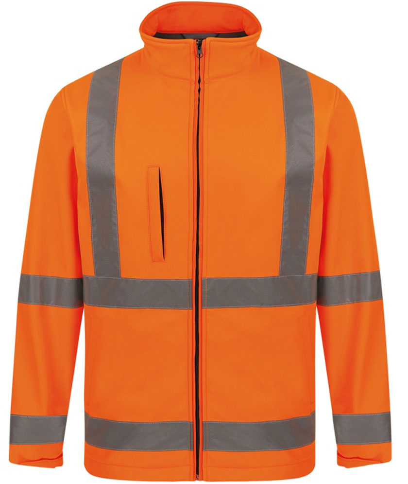 KX807-orange Hi-Viz Softshelljacket Korntex KXSSHJ