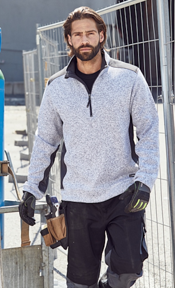 JN864-foto Men's Knitted Workwear Fleece Half-Zip JN864