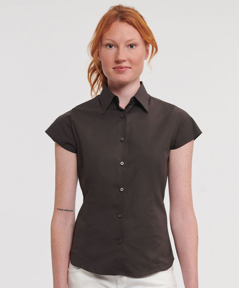 Russell 947F Blouse cintrée manches courtes facile d'entretien Russell 947F Blouse cintrée manches courtes facile d'entretien