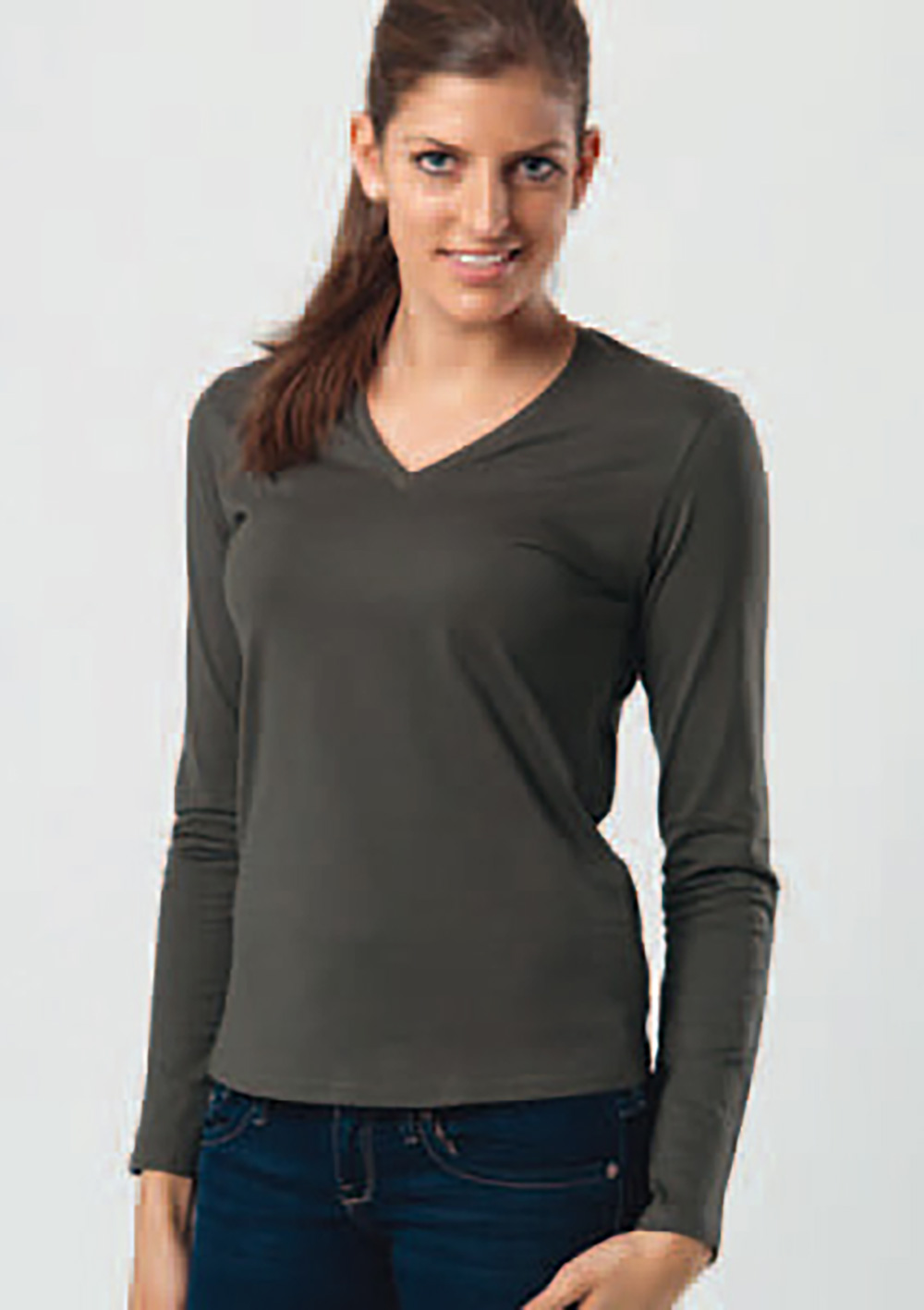 Kariban K382 V-T-shirt femme manches longues