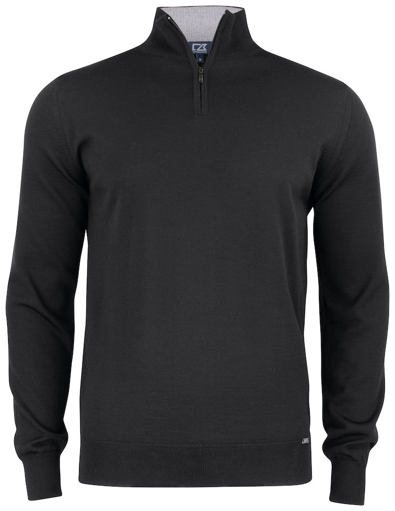 Everett-half-zip-sweater-black black