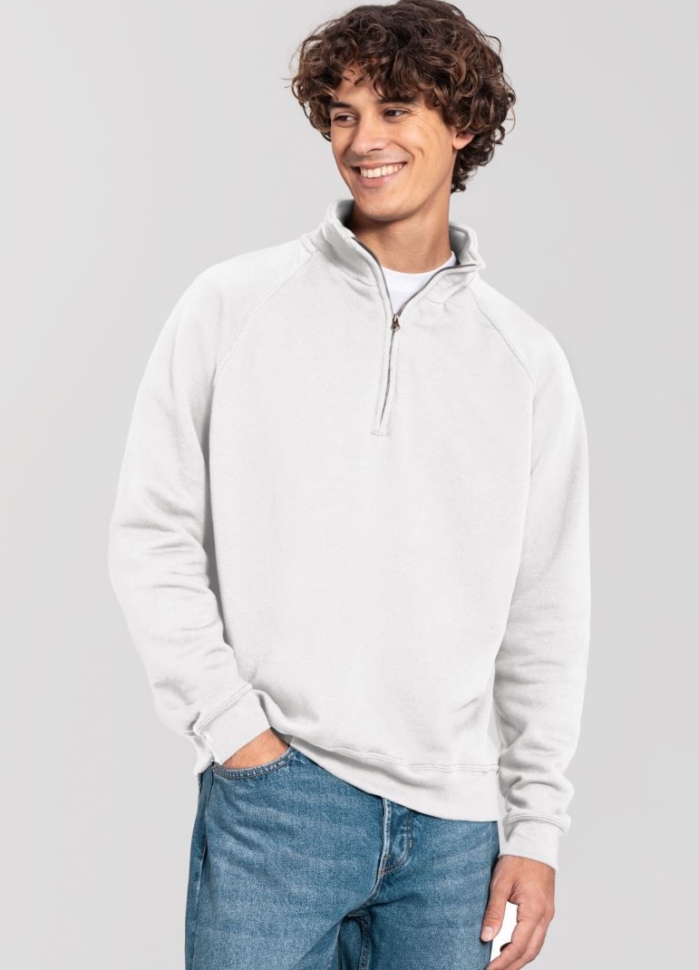 Iconic Premium Zip Neck Fruit of the Loom F383