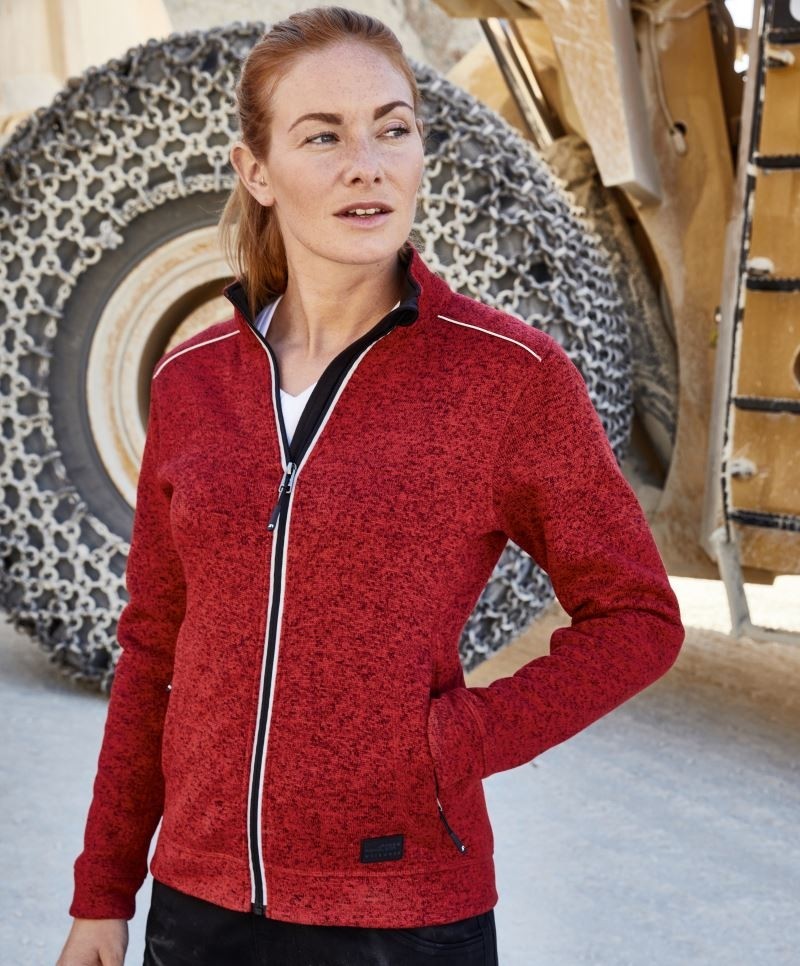 JN897-foto Ladies' Workwear Knitted Fleece Jacket James&Nicholson JN897