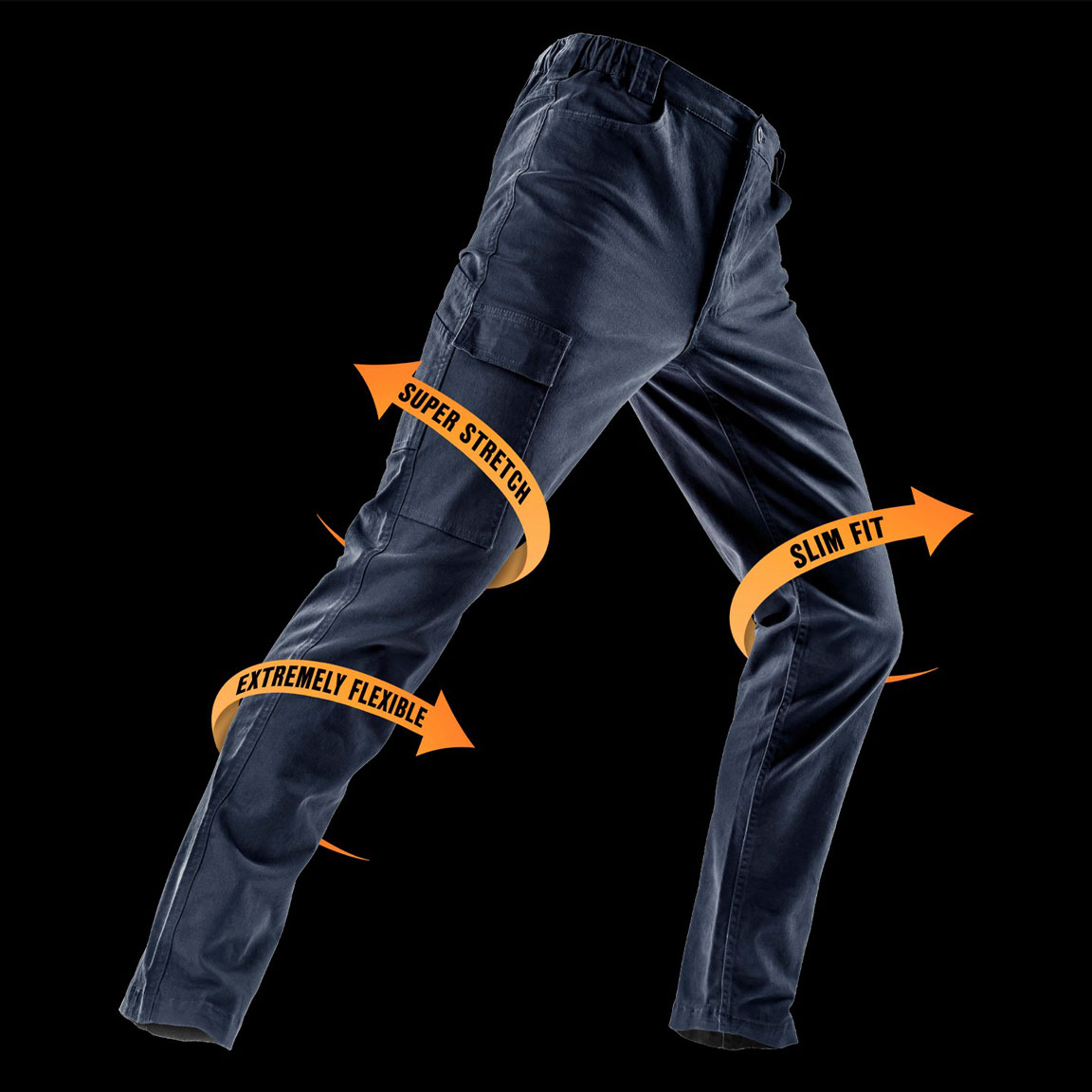 R470X_with_arrows Super Stretch Slim Chino WorkGuard RT470