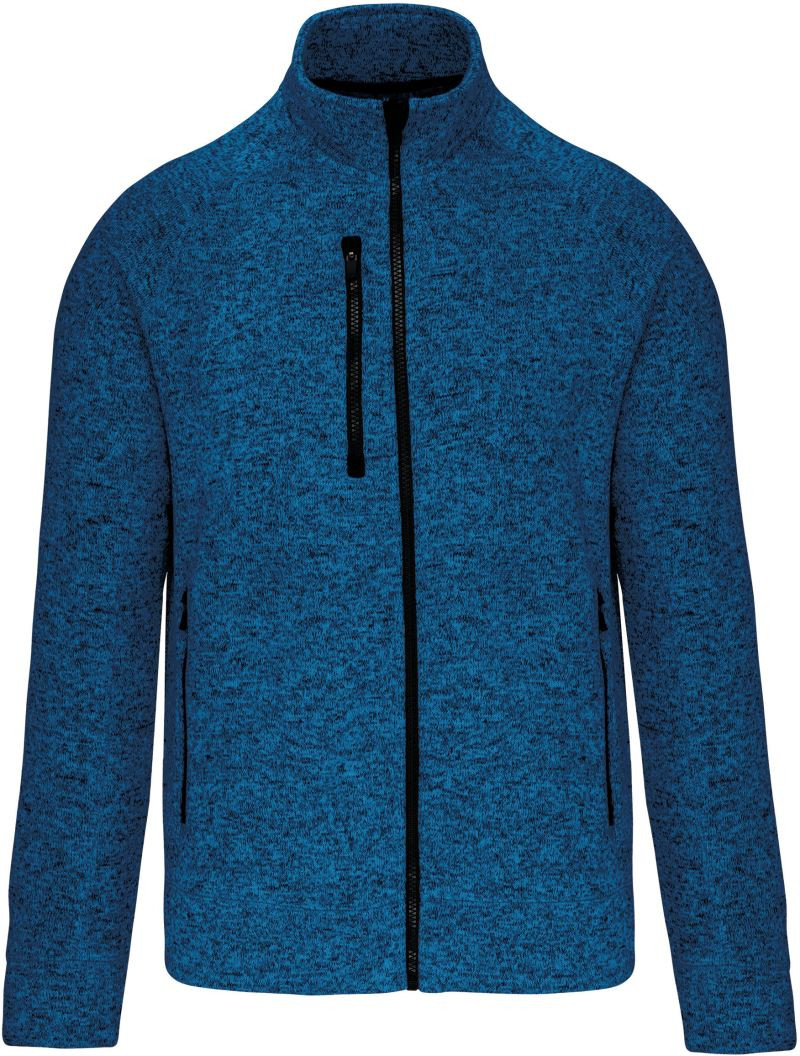 Herren Melange Strickfleece Jacke Kariban K9106