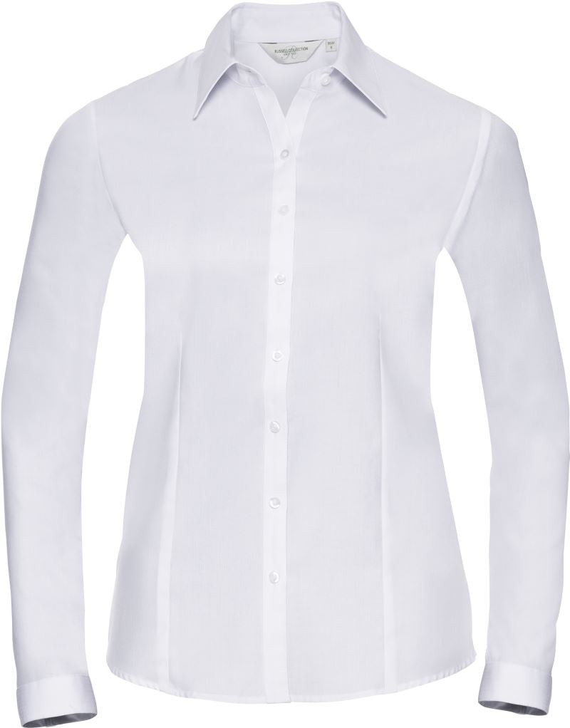 Russell Ladies´ Long Sleeve Tailored Herringbone Shirt 962F