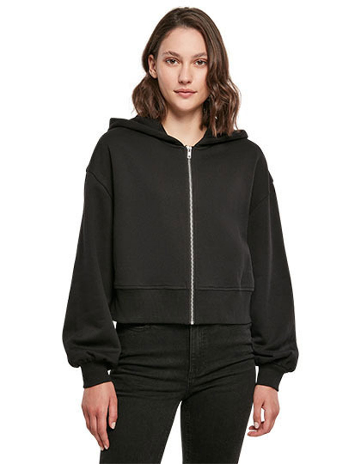 BY237-foto Ladies Short Oversized Zip Jacket BY237