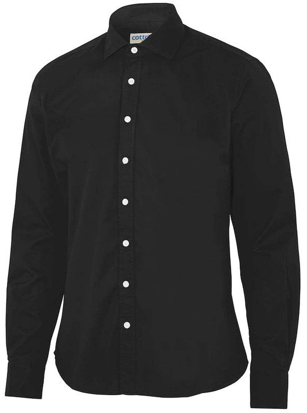 141048-blac Cottover 141048 Twill Slim Fit Man 100% Organic Baumwolle