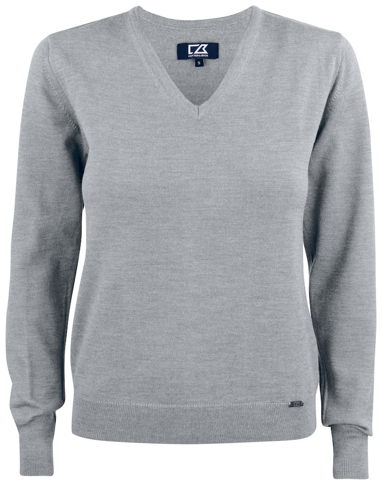 Everett-V-neck-ladies-grey-melange grey melange