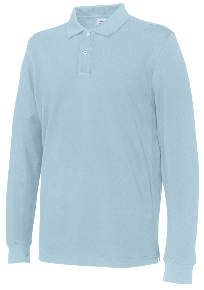 141018-725-skyblue Cottover 141018 Piqué LS Man 100% Organic Baumwolle