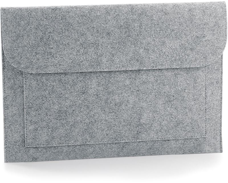 BG726-greymelange Felt Laptop/Document Slip BagBase BG726