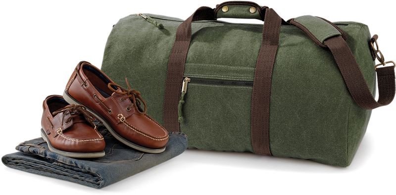 QD613-foto Vintage Canvas Holdall Quadra QD613