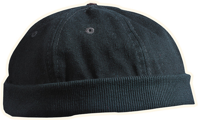 MB022_black 6 Panel Chef Cap Myrtle Beach MB022