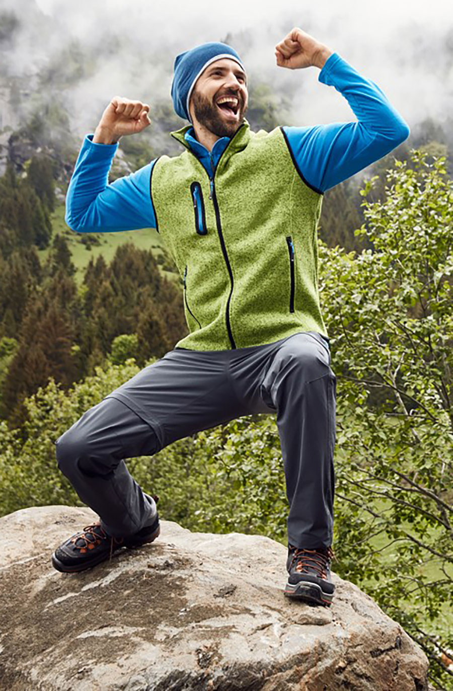 Men's Knitted Fleece Vest James&Nicholson JN774 Men's Knitted Fleece Vest James&Nicholson JN774
