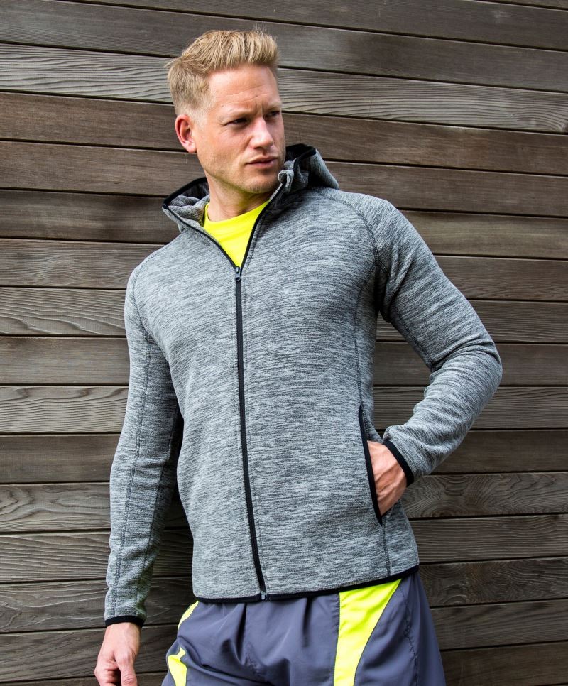 S245M-foto Men's Microfleece Hooded Jacket Spiro S245M