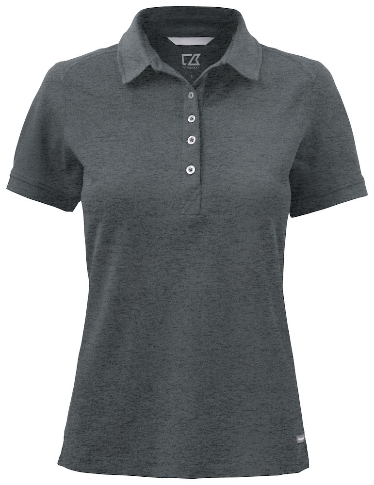 Advantage-polo-ladies-anthracite-melange anthracite melange