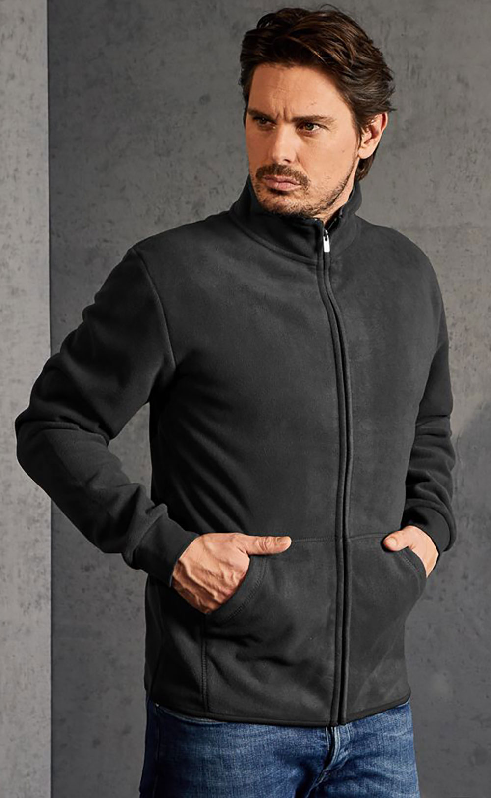 7971-graphite1 Promodoro Men's Double Fleece Jacket 7971 / graphite