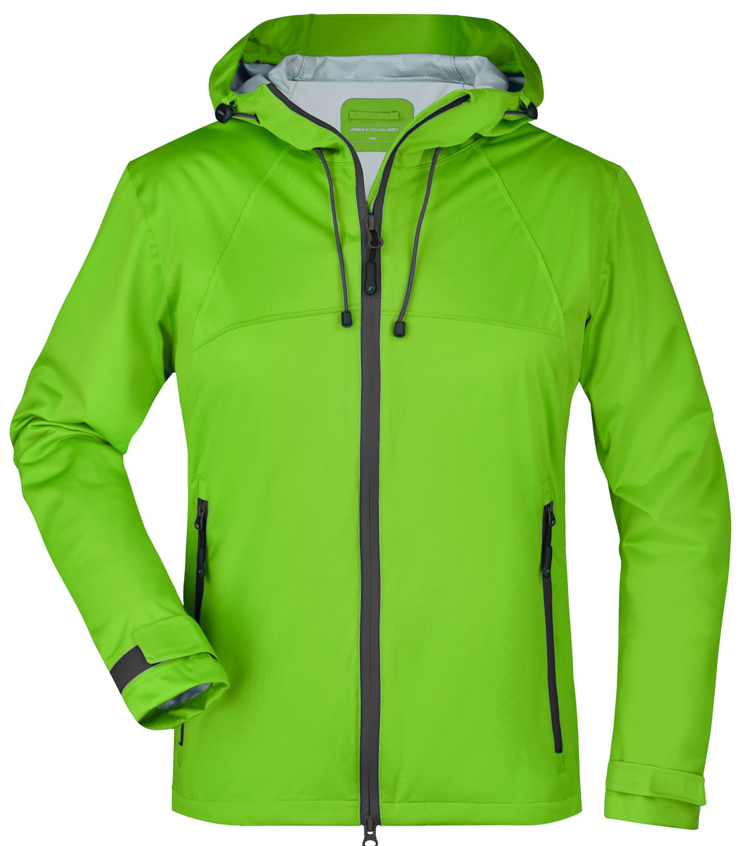 jn1097-ladies-outdoor-jacket-springgreen-irongrey spring green / iron grey