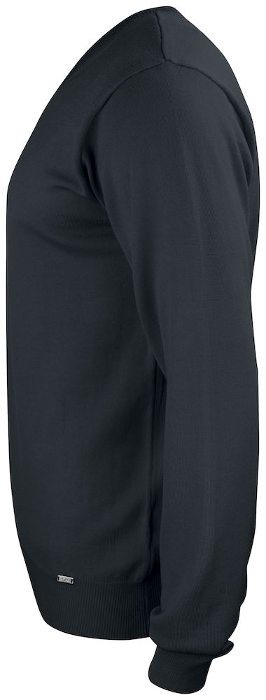 Everett-V-neck-men-black-side black