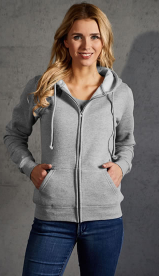 5181-sportsgrey-Model Promodoro Women's Hoody Jacket 80/20 5181