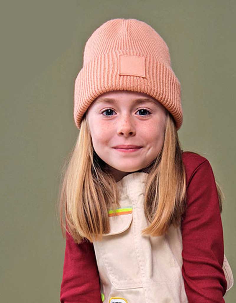 Kids Deep Cuffed Tonal Patch Beanie Beechfield B336B Kids Deep Cuffed Tonal Patch Beanie Beechfield B336B