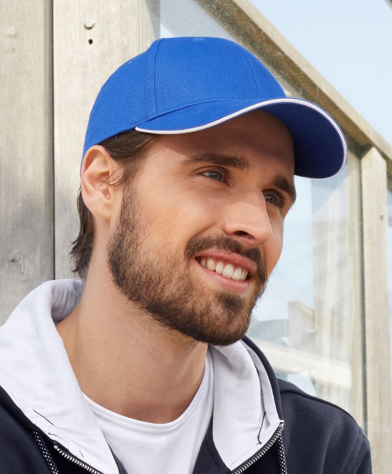 6 Panel Brushed Sandwich Cap Myrtle Beach 6212 6 Panel Brushed Sandwich Cap Myrtle Beach 6212