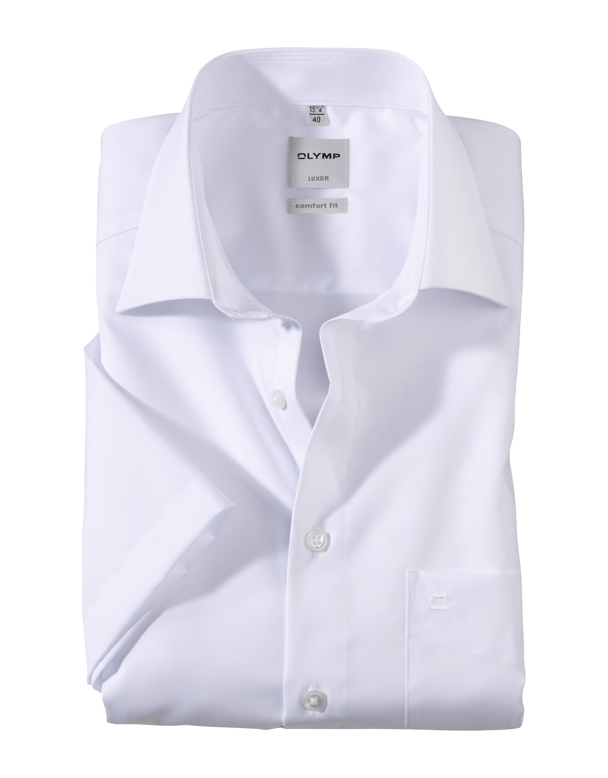 Olymp-Kurzarm-weiss Olymp Luxor Comfort Fit Kurzarm Hemd 0254.12