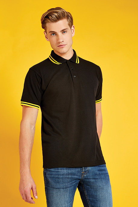 KK409-6-458x1101 Classic Fit Tipped Collar Polo Kustom Kit K409