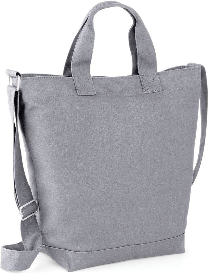 BG673-lightgrey Canvas Day Bag BagBase 673