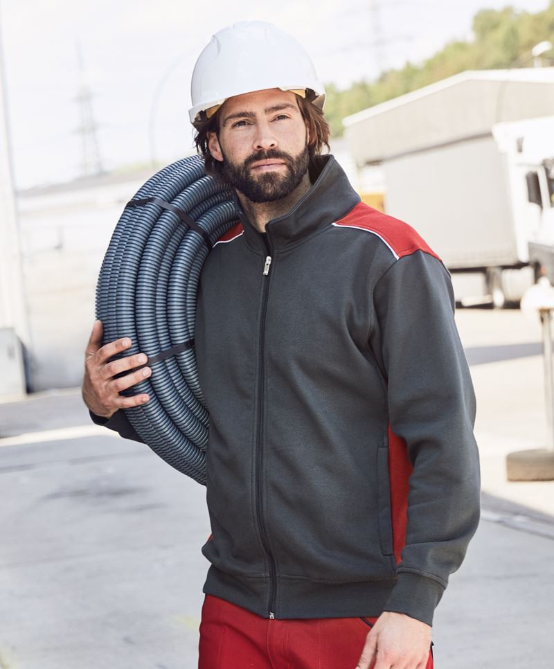 Men's Workwear Sweat Jacket Color James&Nicholson JN870 Men's Workwear Sweat Jacket Color James&Nicholson JN870