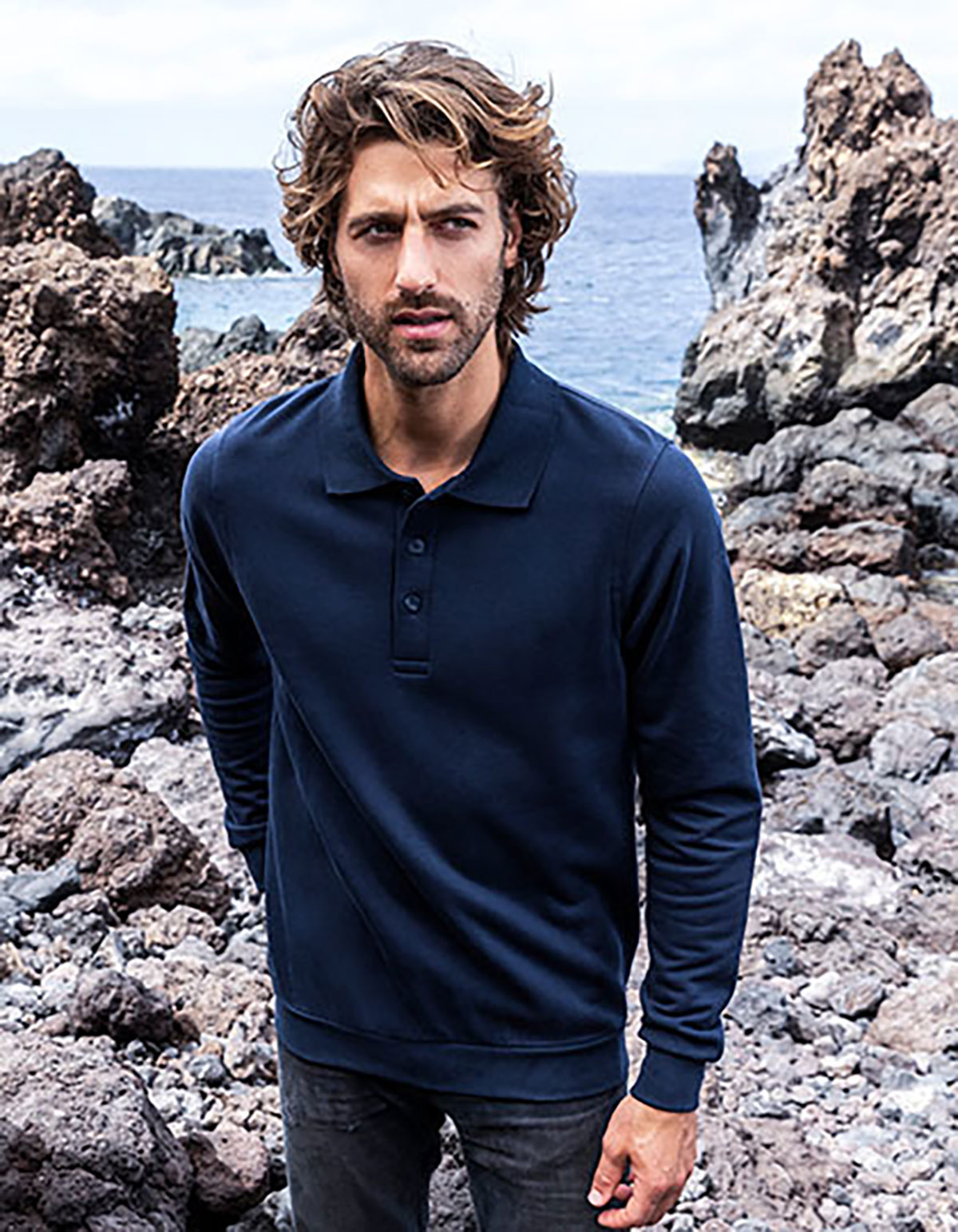 2049-DET Promodoro Men's Polo Sweater 2049