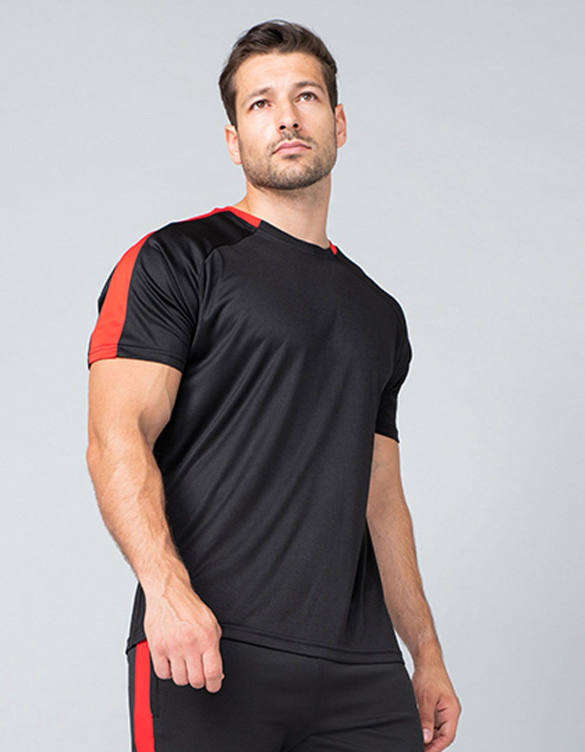 FH290-black-red Unisex Team T-Shirt Finden+Hales FH290
