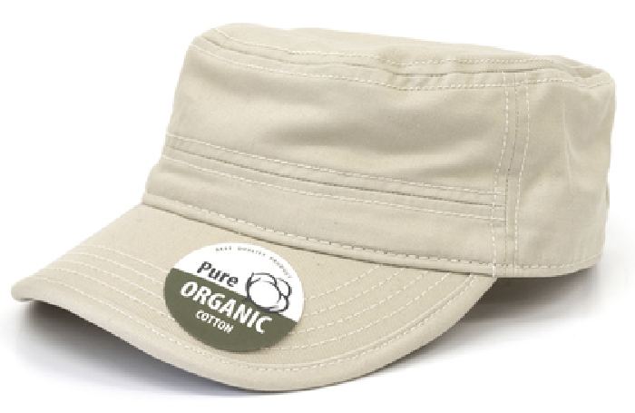 Organic Cotton Army Cap Washed Brain Waves BW7019 Organic Cotton Army Cap Washed Brain Waves BW7019