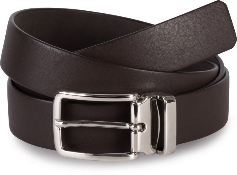 KP807-darkbrown Classic Leather Belt Kariban KP807