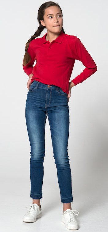 028233-Model Clique Basic Polo L/S Junior 028233