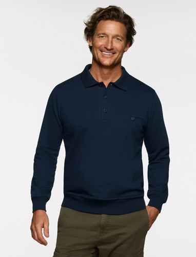 Hakro0457-Pocket-Sweatshirt Hakro Pocket-Polo-Sweatshirt 0457