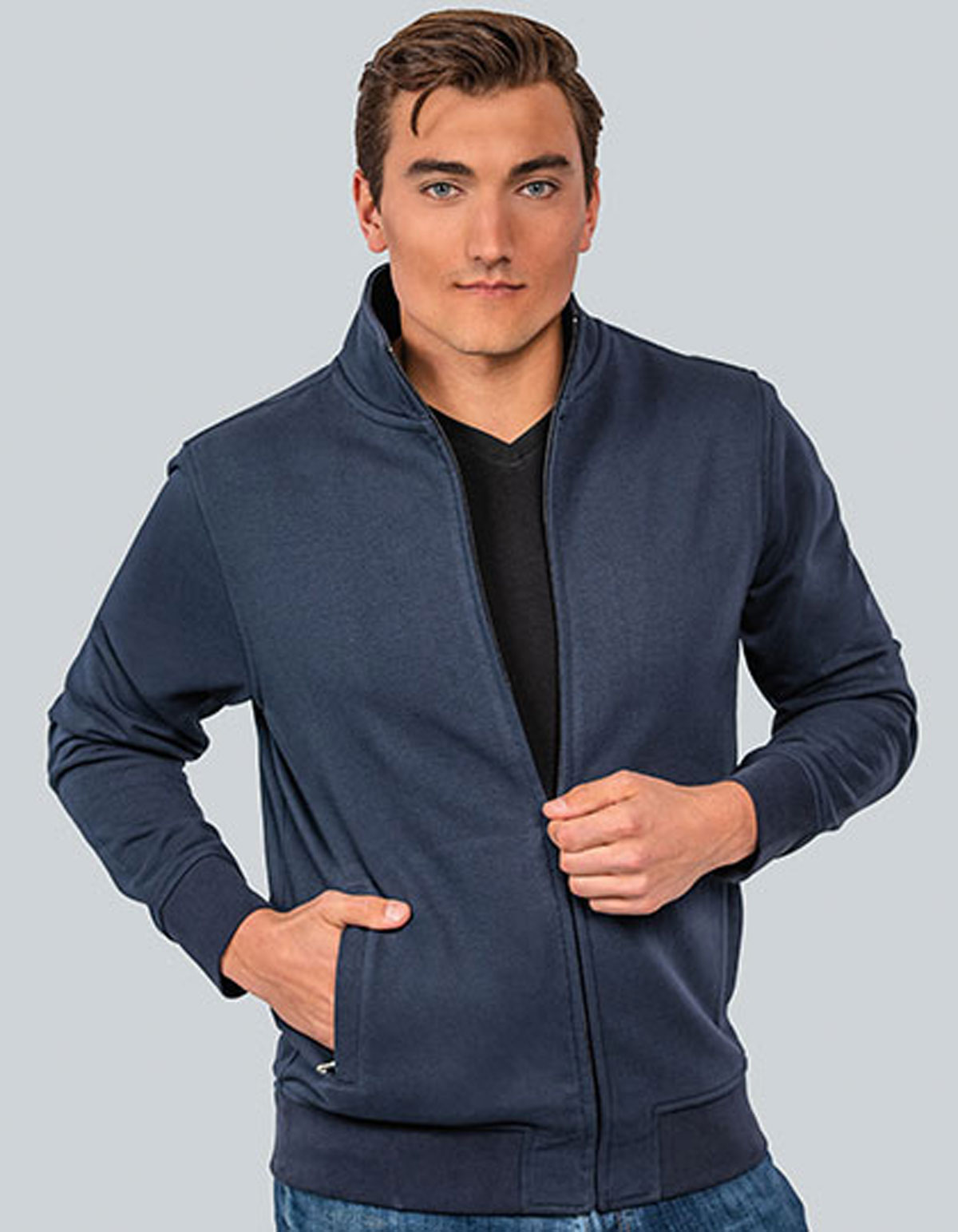 HRM1001-model Men´s Premium Full-Zip Sweat Jacket HRM1001