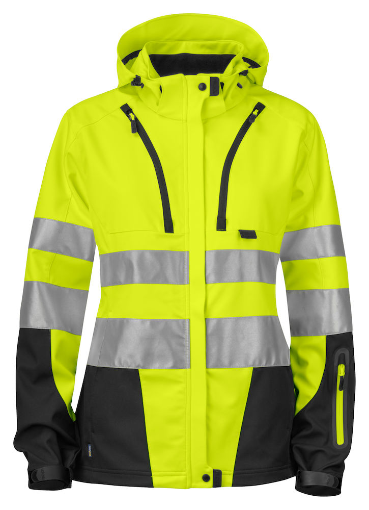 646423_11_f6 ProJob 6423 Softshell Damenjacke EN ISO 20471