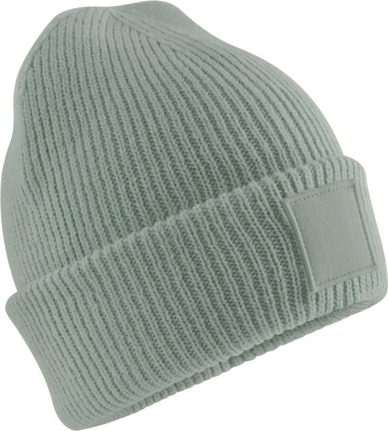 Kids Deep Cuffed Tonal Patch Beanie Beechfield B336B