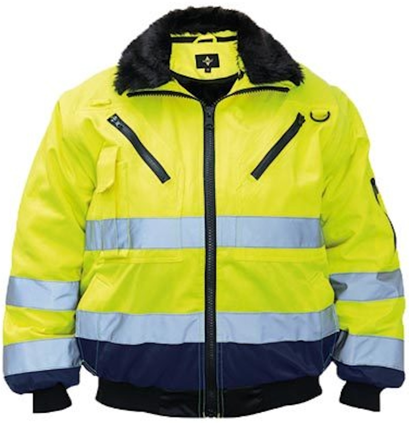 Robust 4-in-1 Hi-Vis Pilot Jacket Oslo Korntex KX809S mit abnehmbaren Ärmeln