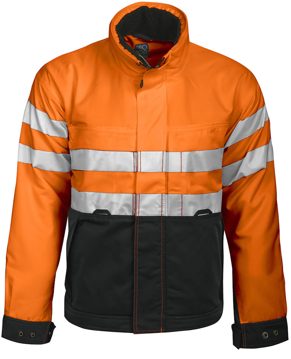 6407-orange ProJob 6407 Gefütterte Jacke EN ISO 20471 Klasse 3