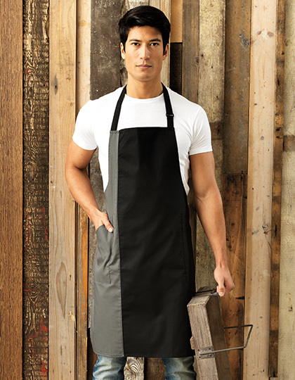 PR162-foto Contrast Bib Apron Premier PR162